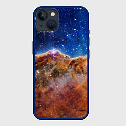 Чехол для iPhone 14 Plus Туманность Киля фото НАСА, цвет: 3D-тёмно-синий