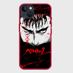 Чехол для iPhone 14 Plus BERSERK ГАТС, цвет: 3D-малиновый