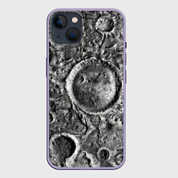 Чехол для iPhone 14 Plus Поверхность луны, цвет: 3D-серый