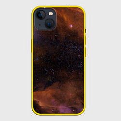 Чехол для iPhone 14 Plus Космос и множество звёзды, цвет: 3D-желтый