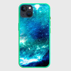 Чехол для iPhone 14 Plus Звёздная Вселенная, цвет: 3D-мятный