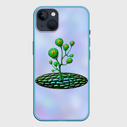 Чехол для iPhone 14 Plus Инопланетная растительная жизнь, цвет: 3D-голубой