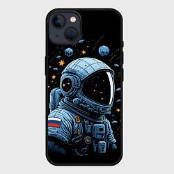 Чехол для iPhone 14 Plus Русский космонавт, цвет: 3D-черный