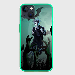 Чехол для iPhone 14 Plus Король шутов, цвет: 3D-мятный
