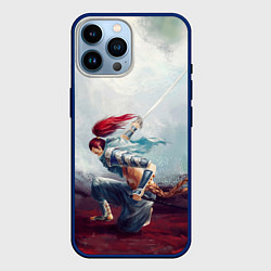 Чехол для iPhone 14 Pro Max Ясуо, цвет: 3D-тёмно-синий