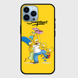Чехол для iPhone 14 Pro Max Simpsons Family, цвет: 3D-черный