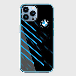 Чехол для iPhone 14 Pro Max BMW SPORT, цвет: 3D-голубой