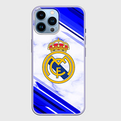 Чехол для iPhone 14 Pro Max Real Madrid, цвет: 3D-светло-сиреневый