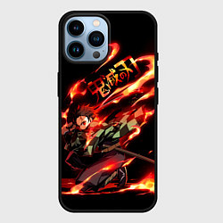 Чехол для iPhone 14 Pro Max Demon Slayer, цвет: 3D-черный