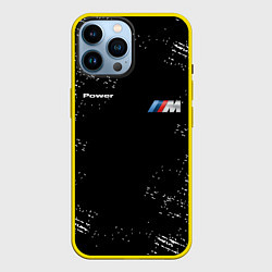 Чехол для iPhone 14 Pro Max BMW, цвет: 3D-желтый