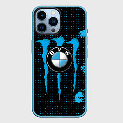 Чехол для iPhone 14 Pro Max MONSTER BMW MONSTER ENERGY, цвет: 3D-голубой