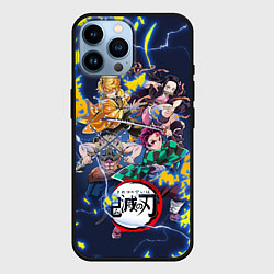 Чехол для iPhone 14 Pro Max КЛИНОК, РАССЕКАЮЩИЙ ДЕМОНОВ ГЛАВНЫЕ ГЕРОИ, цвет: 3D-черный