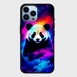 Чехол для iPhone 14 Pro Max Панда и краски, цвет: 3D-черный