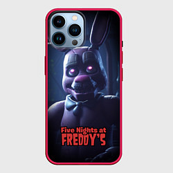 Чехол для iPhone 14 Pro Max Five Nights at Freddys Bonnie, цвет: 3D-малиновый