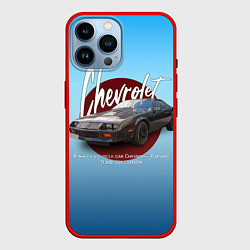 Чехол для iPhone 14 Pro Max Американский маслкар Chevrolet Camaro третьего пок, цвет: 3D-красный