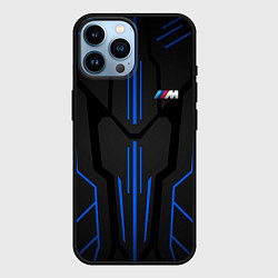 Чехол для iPhone 14 Pro Max Синяя броня - M-power, цвет: 3D-черный