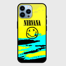 Чехол для iPhone 14 Pro Max Nirvana краски кислотные, цвет: 3D-черный