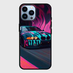 Чехол для iPhone 14 Pro Max БМВ граффити стиль, цвет: 3D-черный