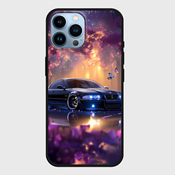 Чехол для iPhone 14 Pro Max БМВ Японская природа, цвет: 3D-черный