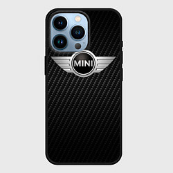 Чехол для iPhone 14 Pro MINI COOPER CARBON, цвет: 3D-черный