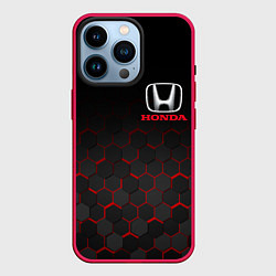 Чехол для iPhone 14 Pro HONDA, цвет: 3D-малиновый