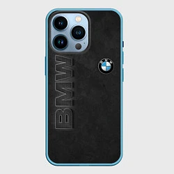 Чехол для iPhone 14 Pro BMW LOGO AND INSCRIPTION, цвет: 3D-голубой