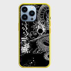 Чехол для iPhone 14 Pro ТОКИЙСКИЕ МСТИТЕЛИ TOKYO REVENGERS ДРАКОН, цвет: 3D-желтый