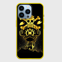 Чехол для iPhone 14 Pro ONE PIECE ВАН ПИС GOLDEN, цвет: 3D-желтый