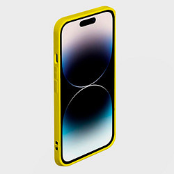 Чехол для iPhone 14 Pro BMW blue neon theme, цвет: 3D-желтый — фото 2