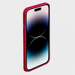 Чехол для iPhone 14 Pro ПРАЗДНИЧНЫЕ НОВОГОДНИЕ ОГОНЬКИ 2022, цвет: 3D-малиновый — фото 2