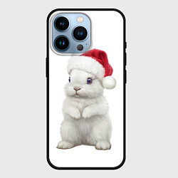 Чехол для iPhone 14 Pro Рождественский крольчонок, цвет: 3D-черный