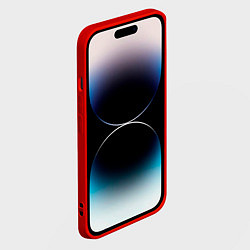 Чехол для iPhone 14 Pro Зайка чистит снег, цвет: 3D-красный — фото 2