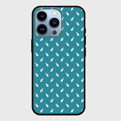 Чехол для iPhone 14 Pro Зайчик в скафандре, цвет: 3D-черный