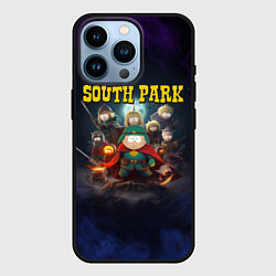 Чехол для iPhone 14 Pro Картмен и волшебная команда, цвет: 3D-черный
