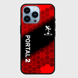 Чехол для iPhone 14 Pro Portal hexagon pattern, цвет: 3D-черный