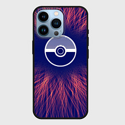 Чехол для iPhone 14 Pro Pokemon red energy, цвет: 3D-черный