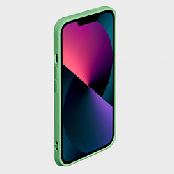 Чехол для iPhone 14 Панда в краске, цвет: 3D-салатовый — фото 2