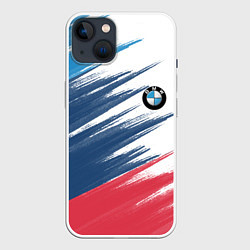 Чехол для iPhone 14 BMW, цвет: 3D-белый