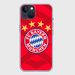 Чехол для iPhone 14 BAYERN MUNCHEN, цвет: 3D-светло-сиреневый