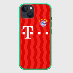 Чехол для iPhone 14 FC Bayern Munchen униформа, цвет: 3D-мятный