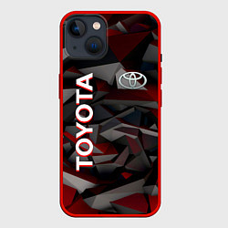 Чехол для iPhone 14 Toyota тойота abstraction, цвет: 3D-красный