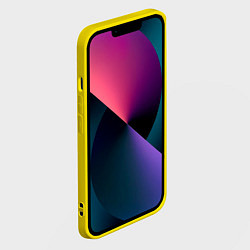 Чехол для iPhone 14 Цифровая волна, цвет: 3D-желтый — фото 2