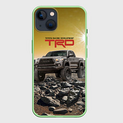 Чехол для iPhone 14 Toyota Racing Development Desert Тойота в каменист, цвет: 3D-салатовый