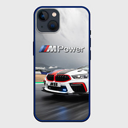 Чехол для iPhone 14 BMW M8 Safety car, цвет: 3D-тёмно-синий