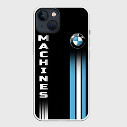 Чехол для iPhone 14 BMW Premium, цвет: 3D-белый