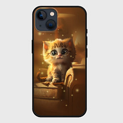 Чехол для iPhone 14 Теплый котик, цвет: 3D-черный