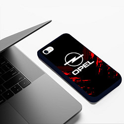 Чехол iPhone 6/6S Plus матовый Opel: Red Anger цвета 3D-черный — фото 2