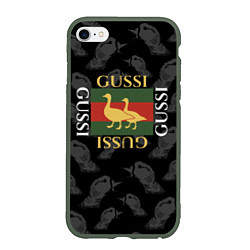 Чехол iPhone 6/6S Plus матовый GUSSI Style, цвет: 3D-темно-зеленый