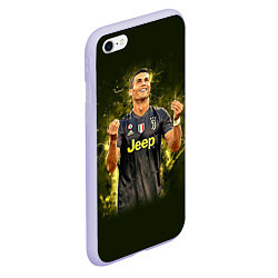 Чехол iPhone 6/6S Plus матовый Ronaldo: Juve Sport цвета 3D-светло-сиреневый — фото 2