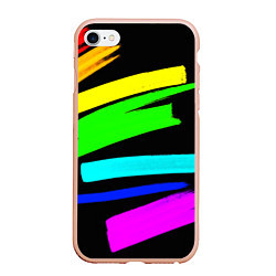 Чехол iPhone 6/6S Plus матовый НЕОНОВЫЕ КРАСКИ, цвет: 3D-светло-розовый